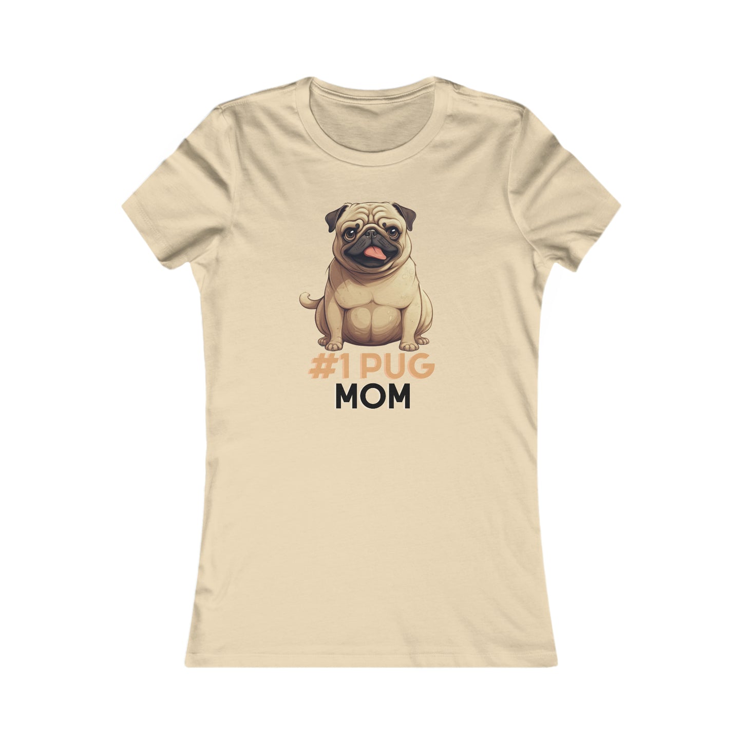 "#1 Pug Mom" For Women, Best Pug Tee for Women