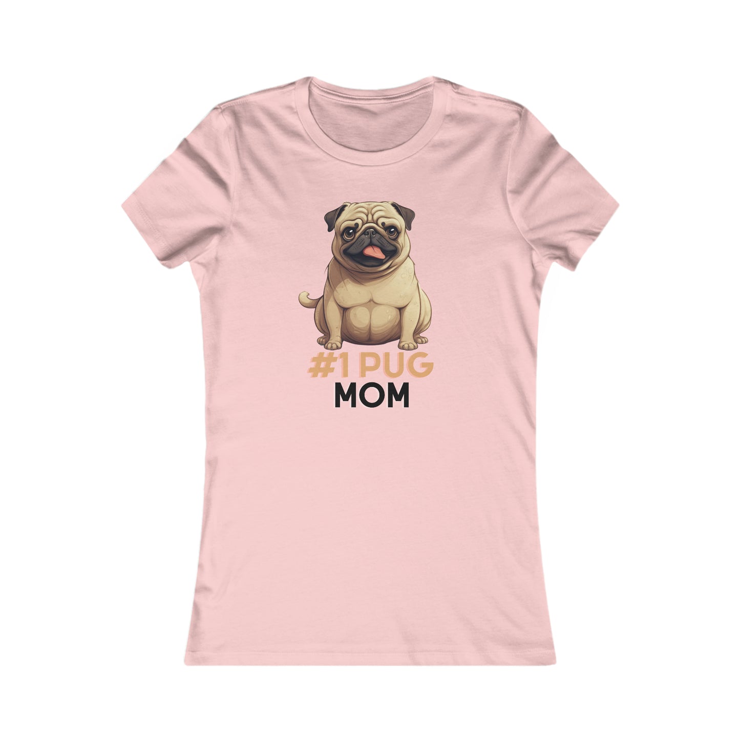 "#1 Pug Mom" For Women, Best Pug Tee for Women