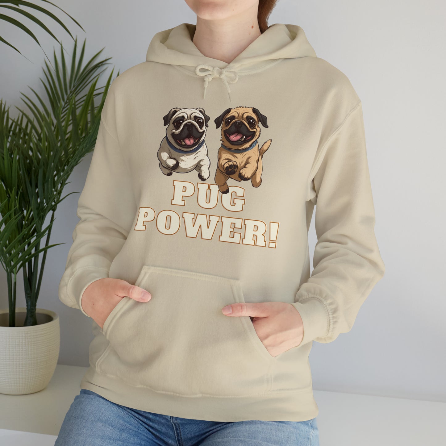 Unisex Cute Pug Power Sweatshirt!