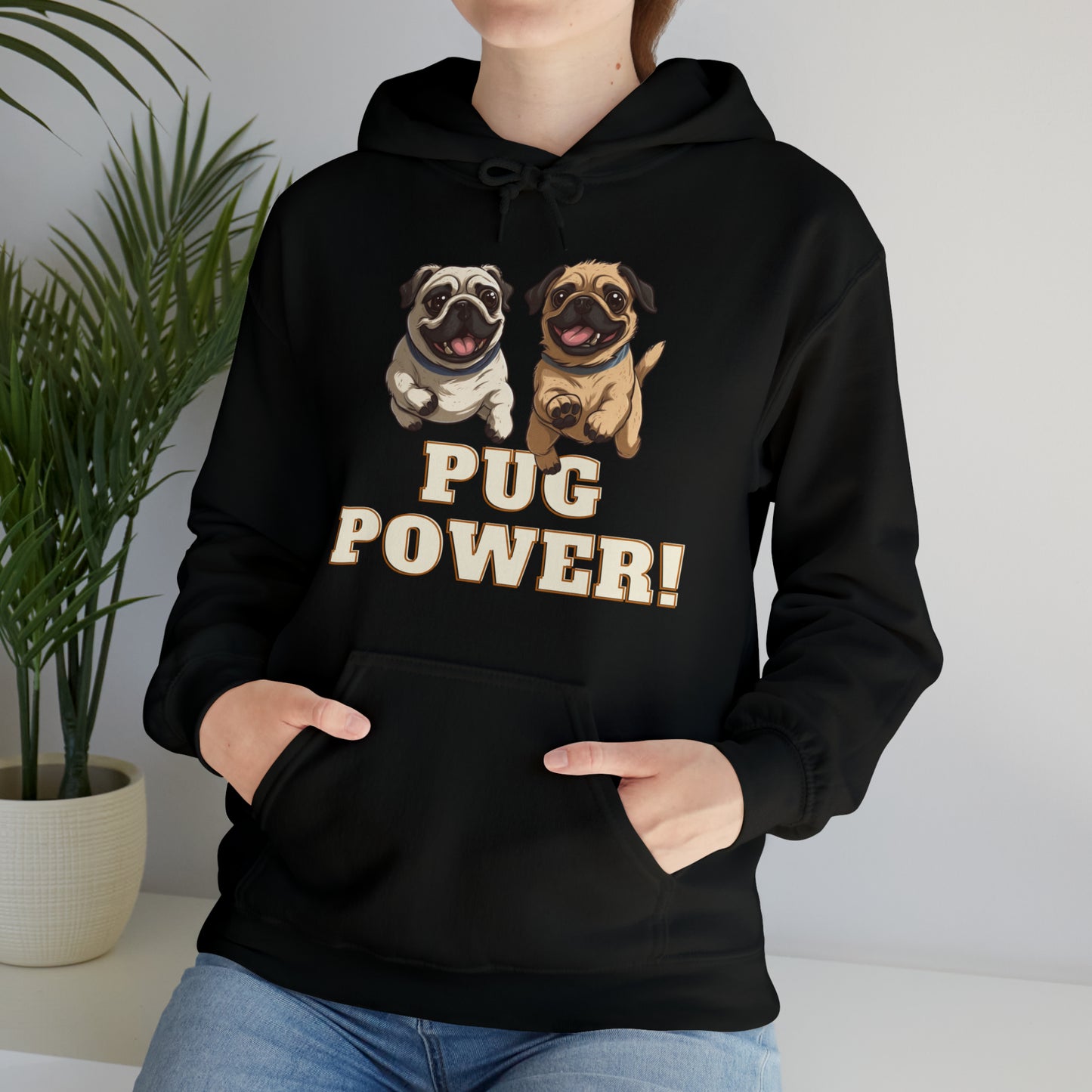 Unisex Cute Pug Power Sweatshirt!