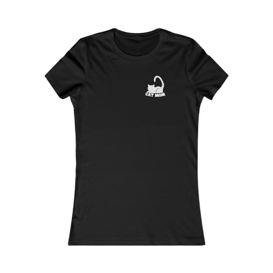 Womens Black "Cat Mom" Tee