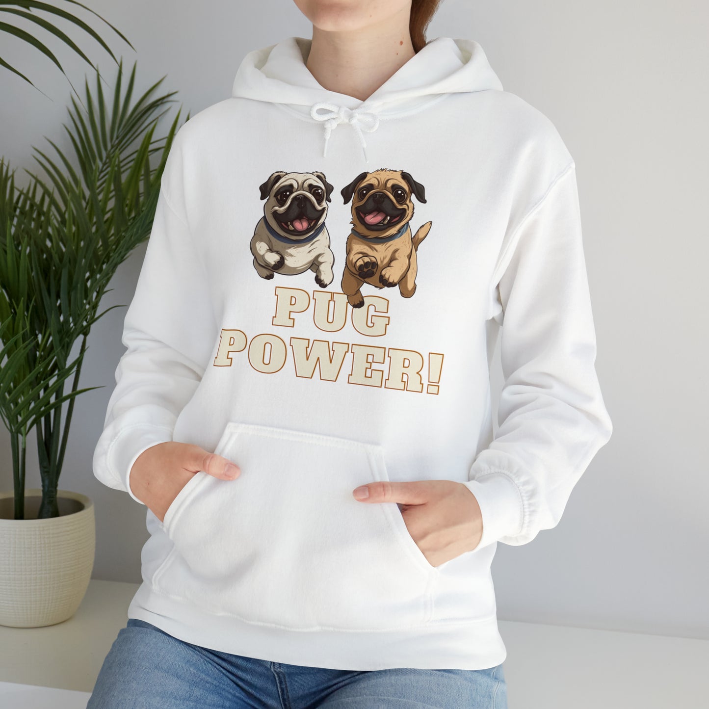 Unisex Cute Pug Power Sweatshirt!