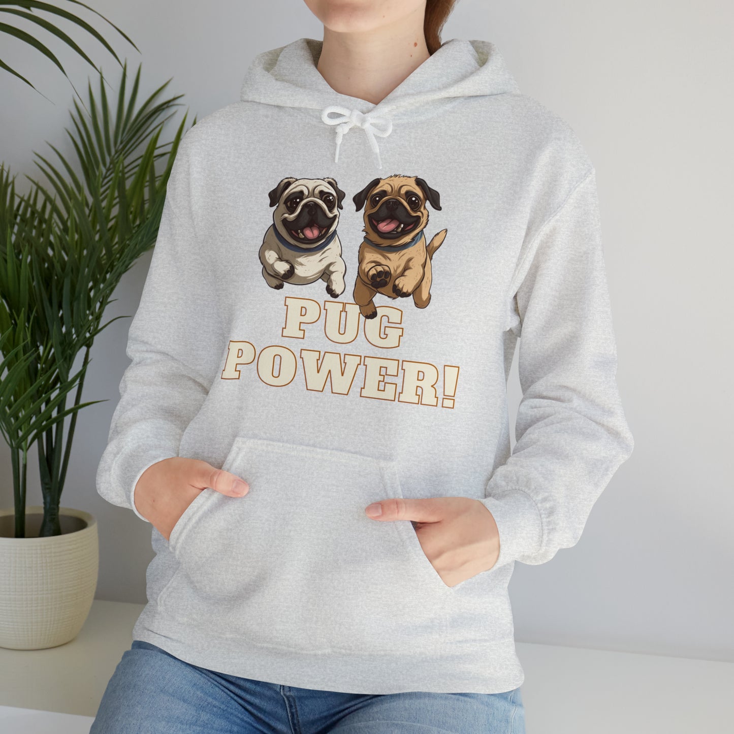 Unisex Cute Pug Power Sweatshirt!